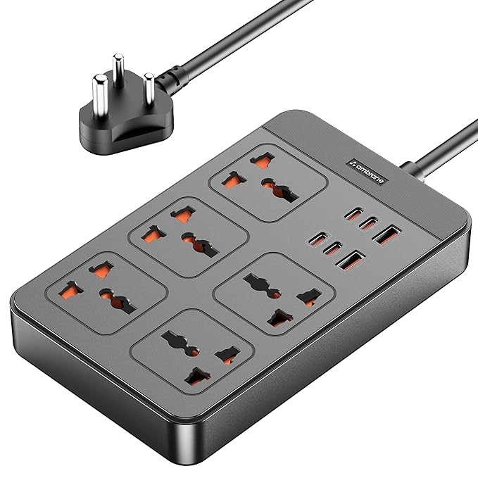 Extension lead with surge protection — illustrative photograph